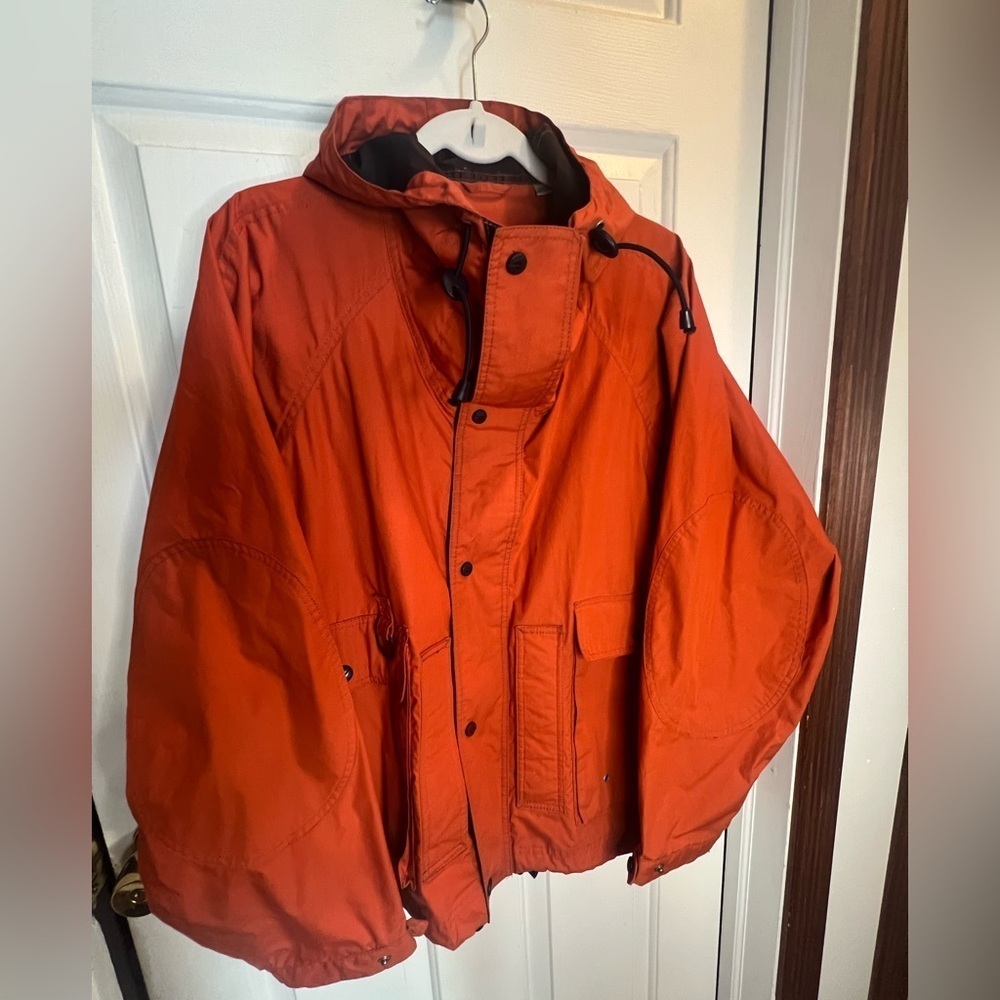 London Fog men’s medium orange rain jacket